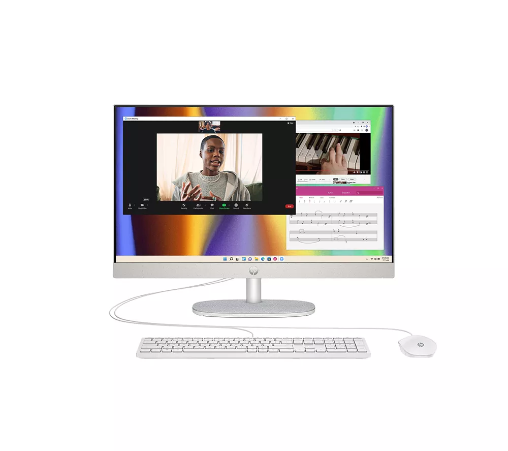 HP 24-cr0065na 23.8" All-in-One PC - AMD Ryzen 7, 1 TB SSD, White