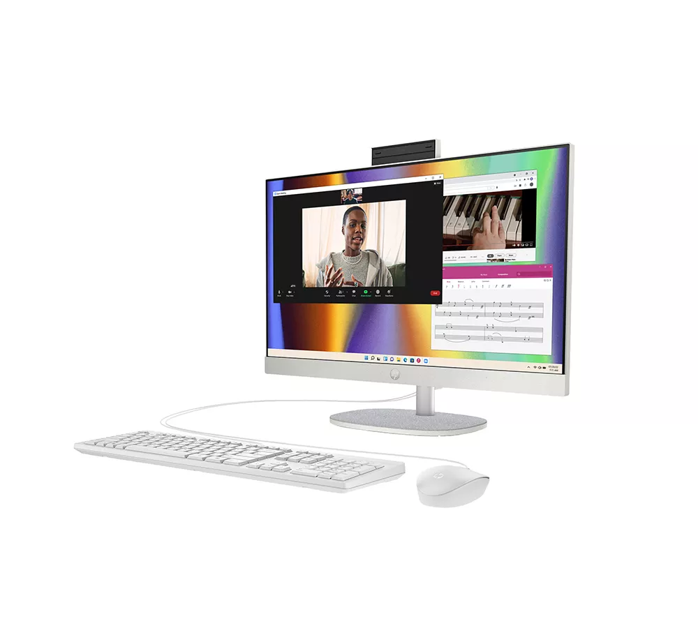 HP 24-cr0065na 23.8" All-in-One PC - AMD Ryzen 7, 1 TB SSD, White