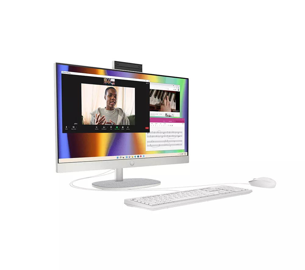 HP 24-cr0065na 23.8" All-in-One PC - AMD Ryzen 7, 1 TB SSD, White