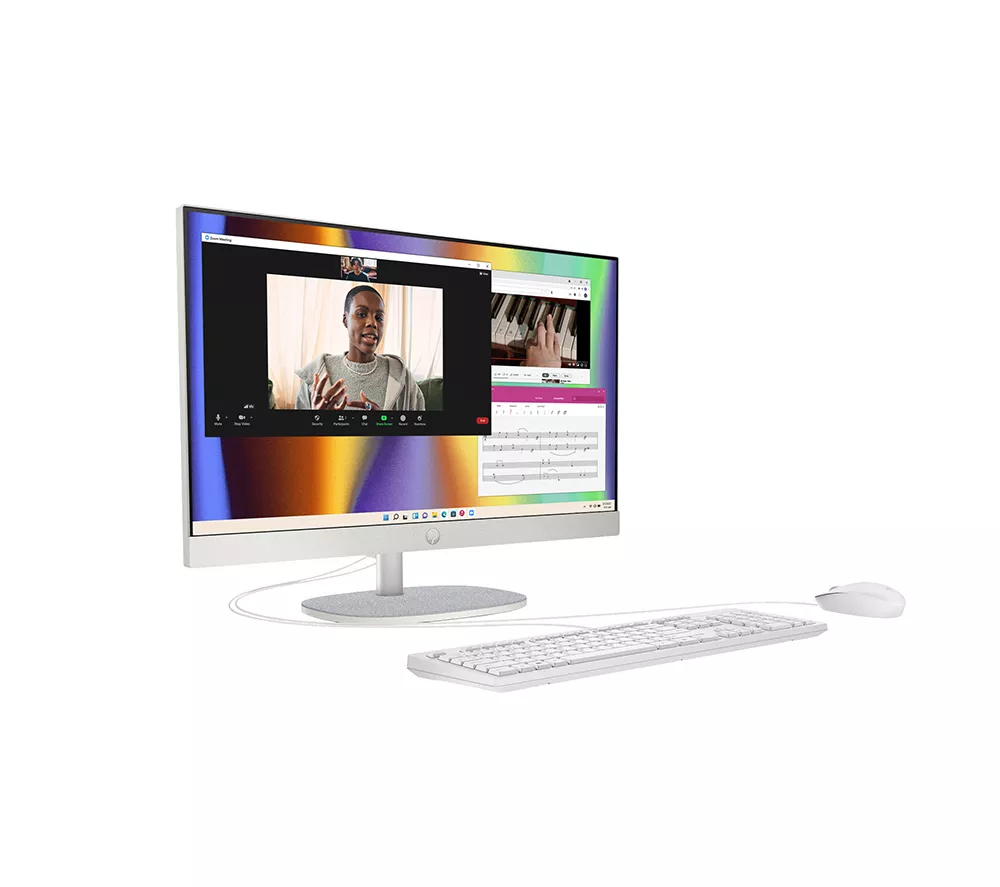 HP 24-cr0065na 23.8" All-in-One PC - AMD Ryzen 7, 1 TB SSD, White