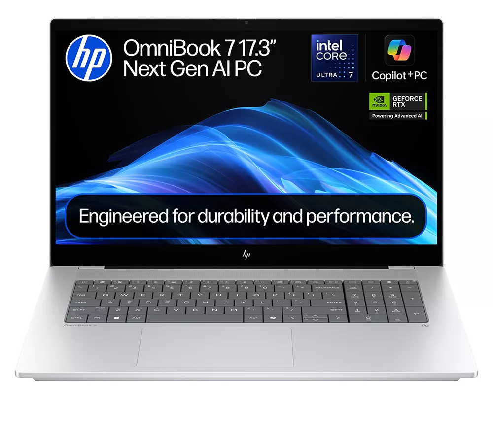 HP OmniBook 7 NGAI 17.3" Laptop - Intel® Core™ Ultra 7, 1 TB SSD, Silver