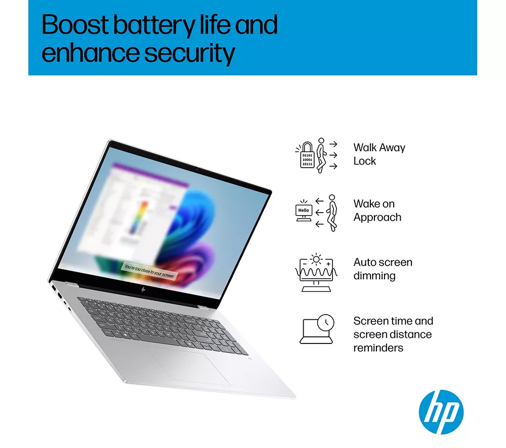 HP OmniBook 7 NGAI 17.3" Laptop - Intel® Core™ Ultra 7, 1 TB SSD, Silver