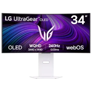 LG UltraGear GX9s 34GX90SA-W.AEK Quad HD 34" Curved OLED Smart Gaming Monitor - White
