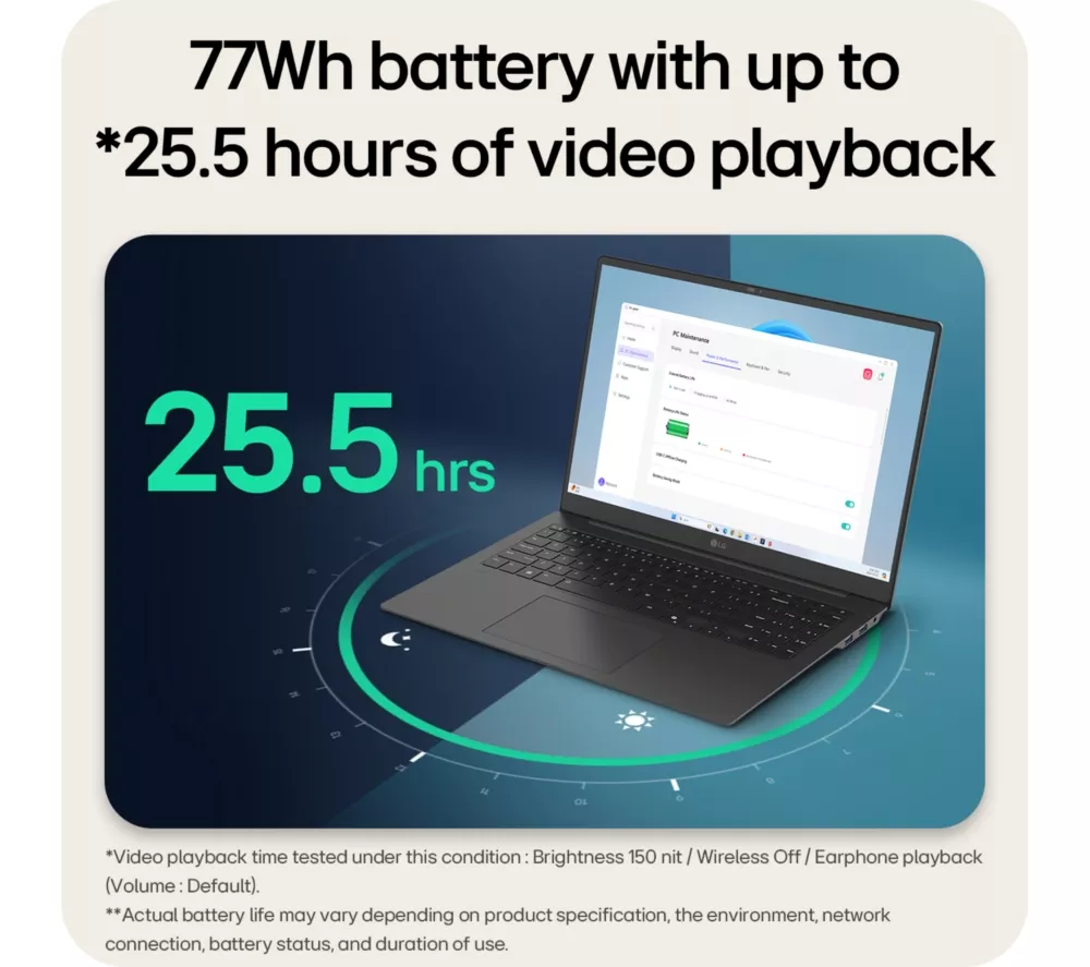 LG gram Pro 16Z90TS-G.AU89A1 16" Laptop, Copilot+ PC - Intel® Core™ Ultra 7, 1 TB SSD, Grey
