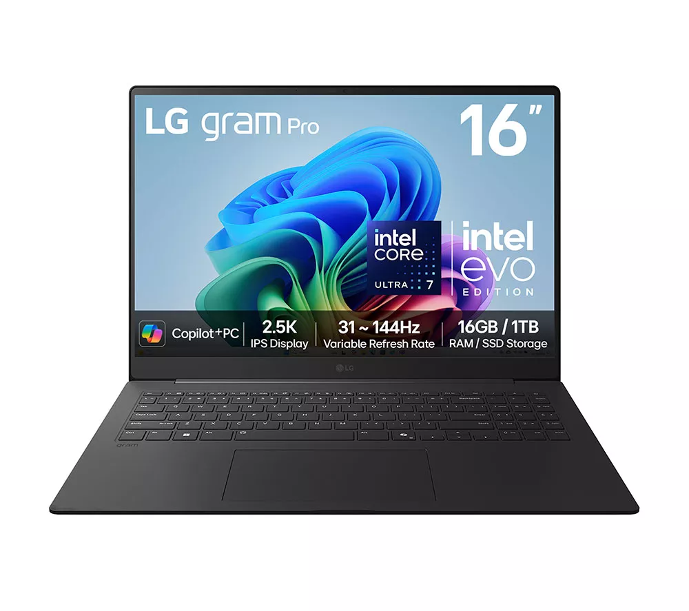 LG gram Pro 16Z90TS-G.AU79A1 16" Laptop, Copilot+ PC - Intel® Core™ Ultra 7, 1 TB SSD, Grey