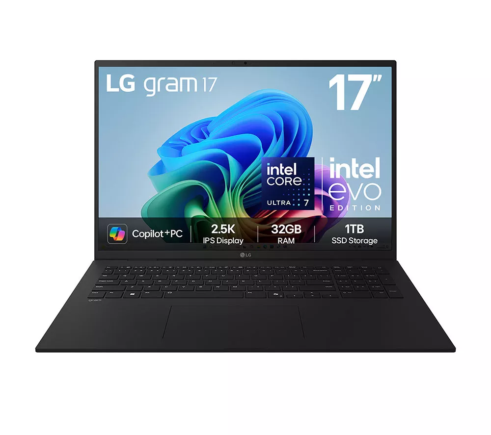 LG gram 17 17Z90TL-G.AU88A1 17" Laptop, Copilot+ PC - Intel® Core™ Ultra 7, 1 TB SSD, Black