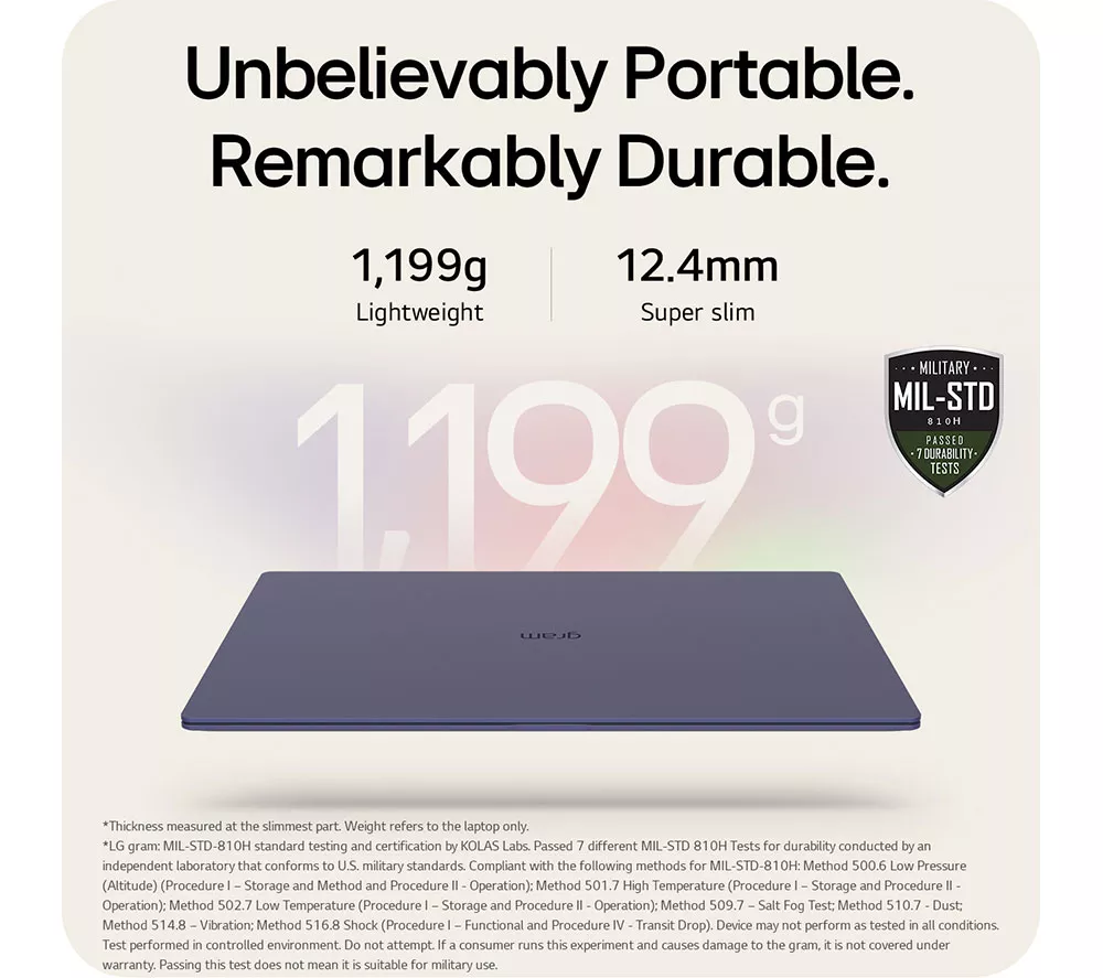LG gram Pro 16Z90TP-G.AA78A1 16" Laptop - Intel® Core™ Ultra 7, 1 TB SSD, Black
