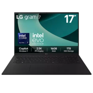 LG gram 17 17Z90T-G.AA78A1 17" Laptop, Copilot - Intel® Core™ Ultra 7, 1 TB SSD, Black