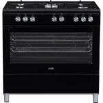 LOGIK LFTG90B25 90 cm Dual Fuel Range Cooker - Black