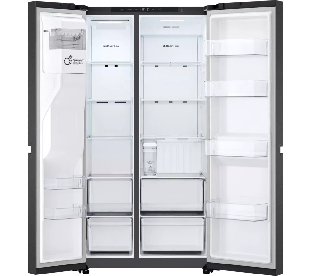 LG NatureFRESH GSLC41EPPE American-Style Fridge Freezer - Matte Black