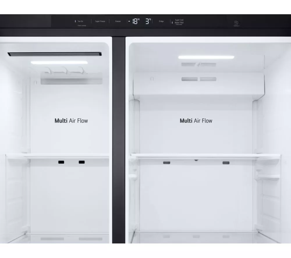 LG NatureFRESH GSLC41EPPE American-Style Fridge Freezer - Matte Black