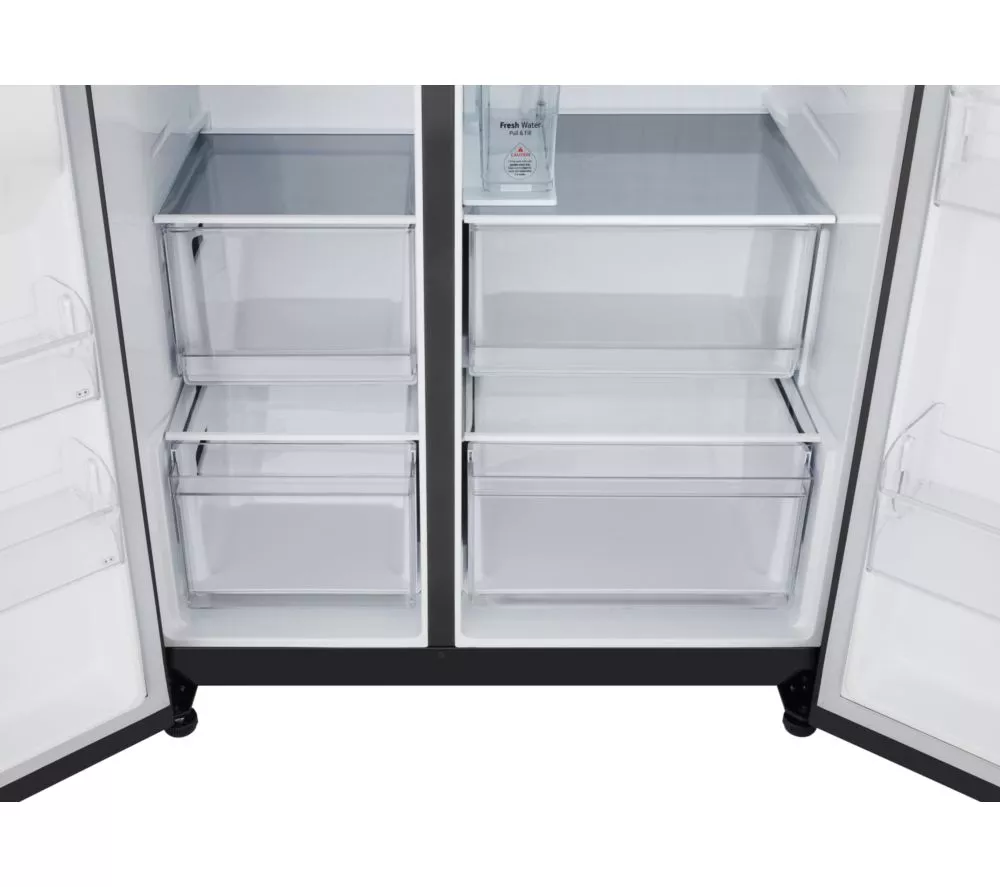 LG NatureFRESH GSLC41EPPE American-Style Fridge Freezer - Matte Black