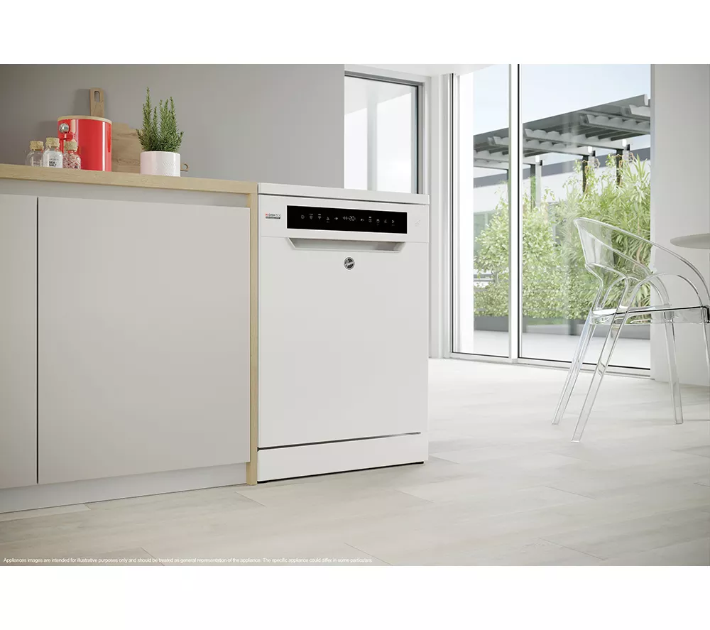 HOOVER H-Dish 500 HF 4B7F0W-80 Full-size WiFi-enabled Dishwasher - White