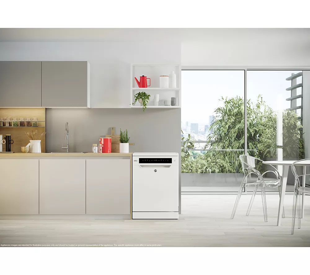 HOOVER H-Dish 500 HF 4B7F0W-80 Full-size WiFi-enabled Dishwasher - White