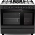 KENWOOD CK600DF 90 cm Dual Fuel Range Cooker – Matt Black & Chrome