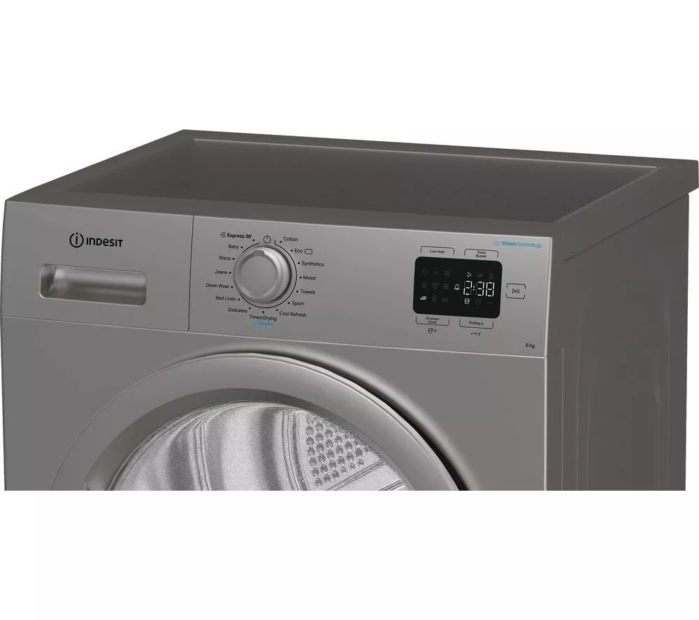 INDESIT C YSD 82D SS UK 8 kg Heat Pump Tumble Dryer - Silver