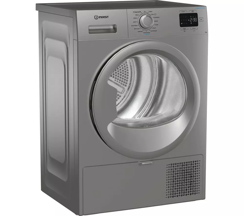 INDESIT C YSD 82D SS UK 8 kg Heat Pump Tumble Dryer - Silver