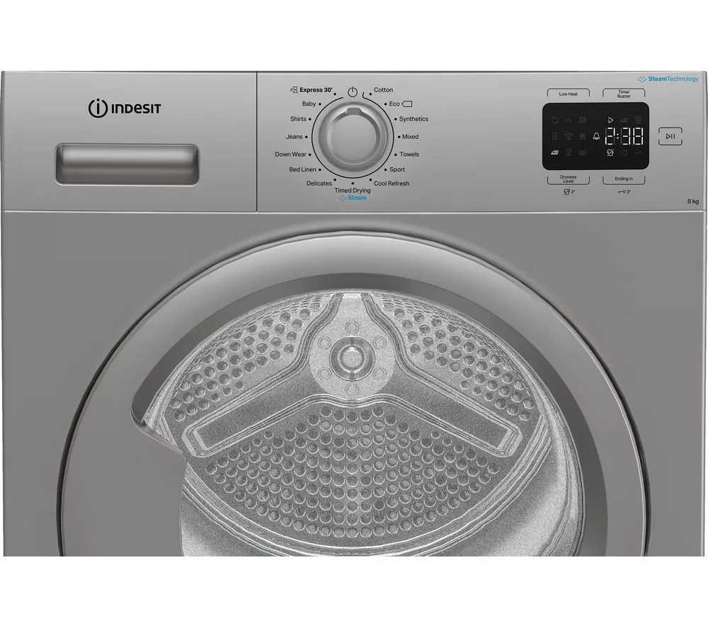 INDESIT C YSD 82D SS UK 8 kg Heat Pump Tumble Dryer - Silver