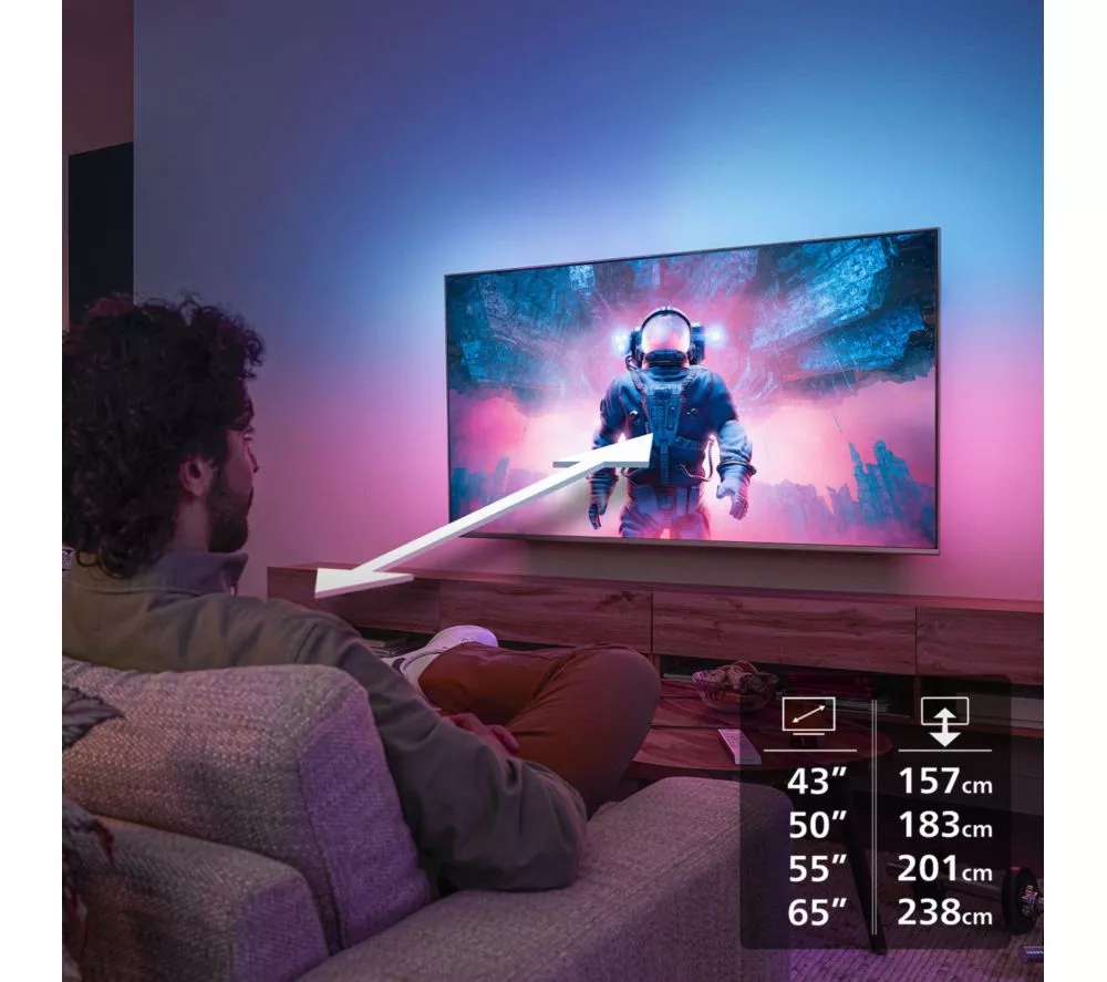 PHILIPS Ambilight 65PUS8000/12 65" Smart 4K Ultra HD HDR LED TV