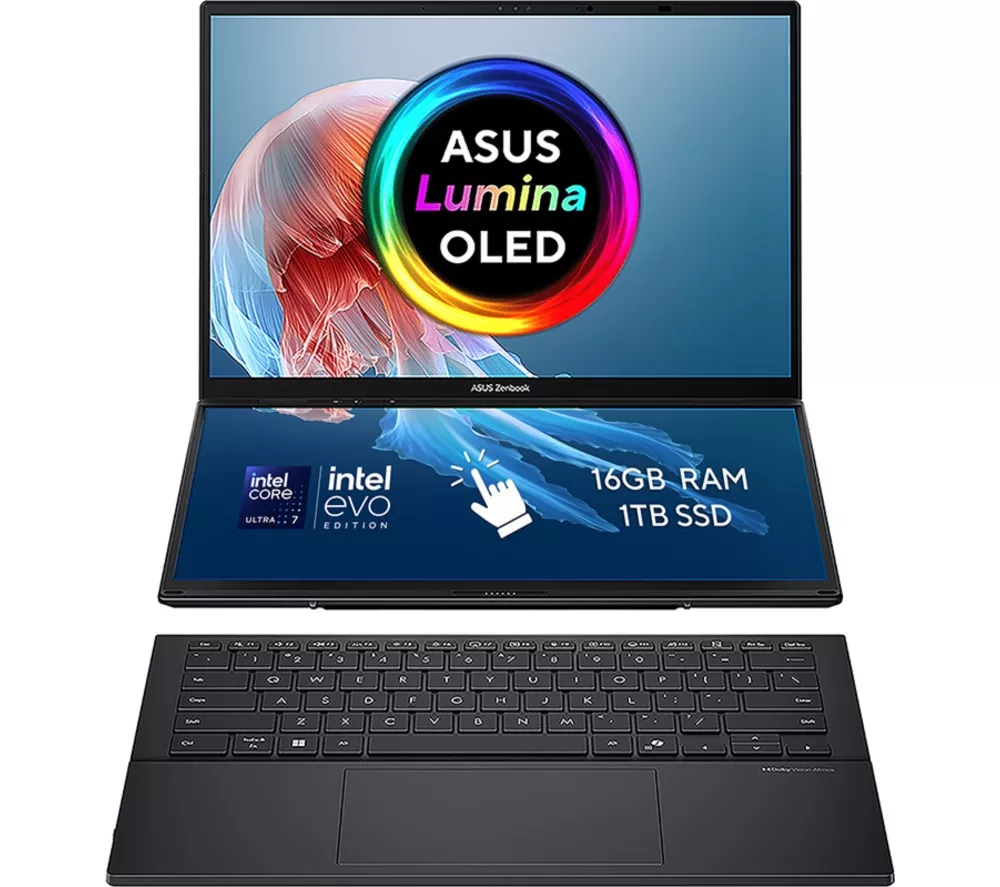 ASUS Zenbook Duo 14" 2 in 1 Laptop - Intel® Core™ Ultra 7, 1 TB SSD, Grey