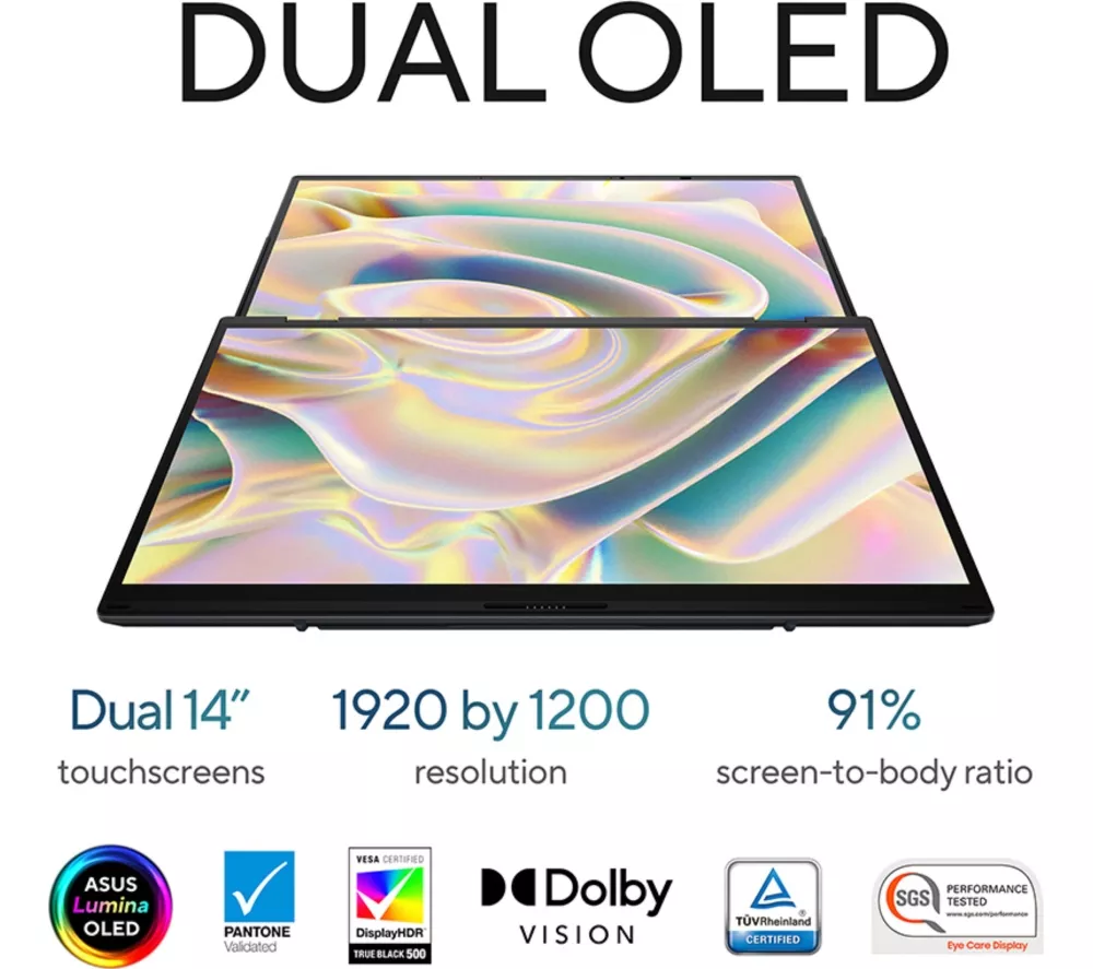 ASUS Zenbook Duo 14" 2 in 1 Laptop - Intel® Core™ Ultra 7, 1 TB SSD, Grey