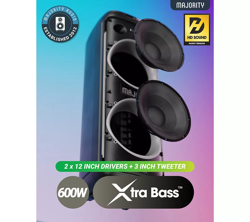 MAJORITY Pulse 5 Bluetooth Megasound Party Speaker - Black