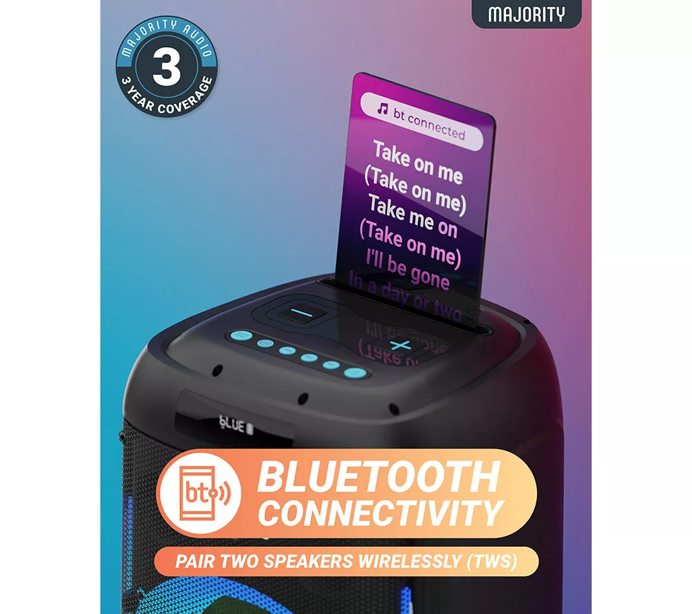 MAJORITY Pulse 5 Bluetooth Megasound Party Speaker - Black