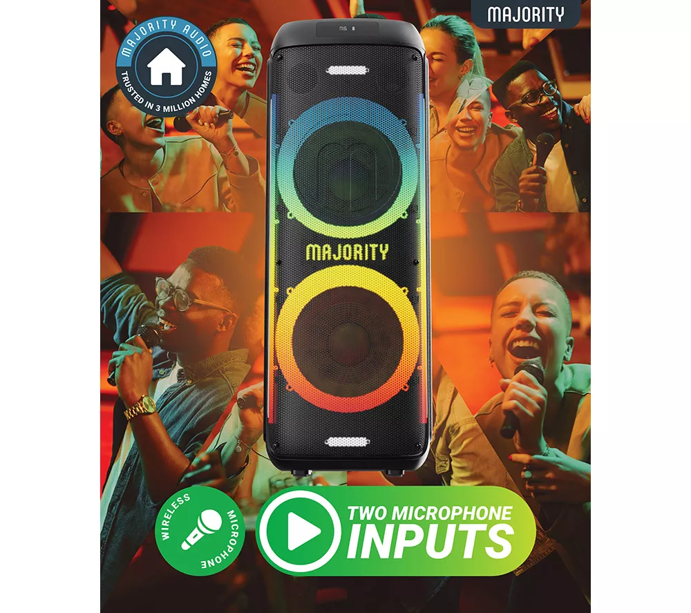 MAJORITY Pulse 5 Bluetooth Megasound Party Speaker - Black