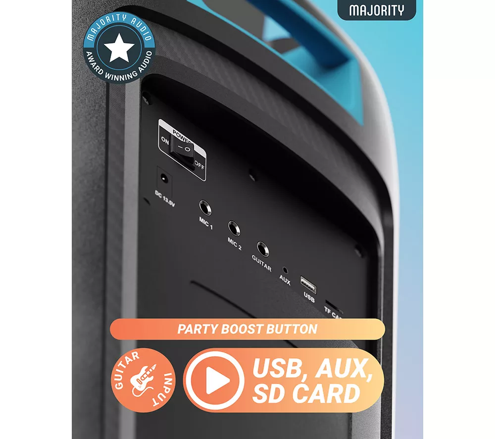 MAJORITY Pulse 5 Bluetooth Megasound Party Speaker - Black