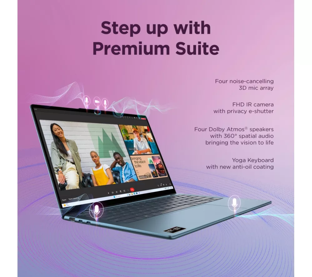 LENOVO Yoga Slim 7 14" Laptop, Copilot+ PC - AMD Ryzen AI 7, 1 TB SSD, Teal