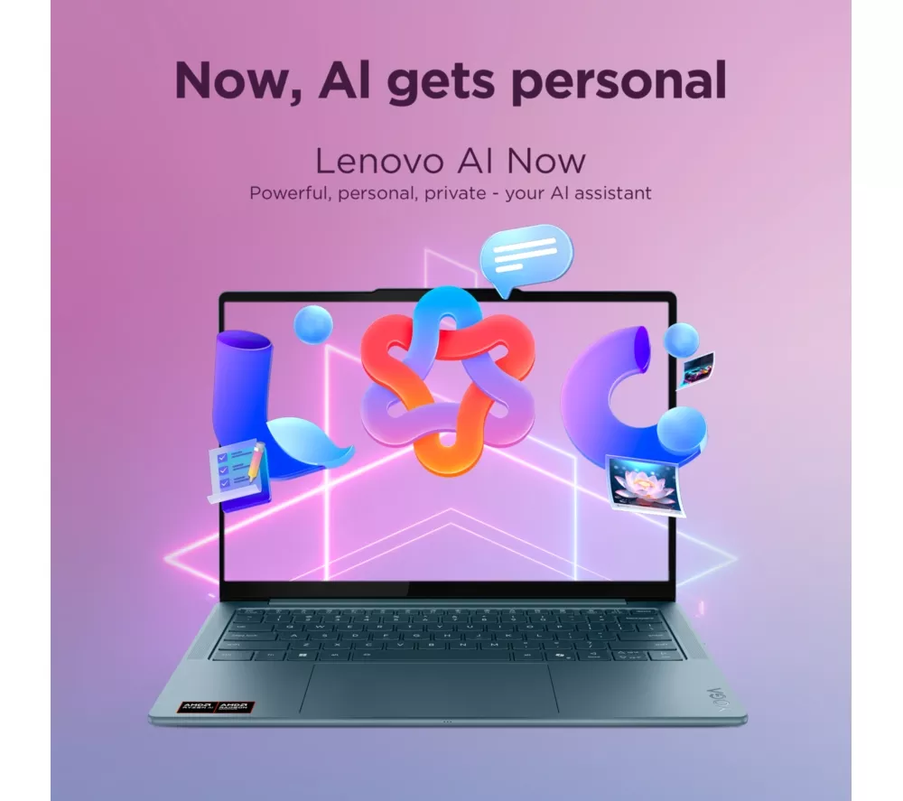 LENOVO Yoga Slim 7 14" Laptop, Copilot+ PC - AMD Ryzen AI 7, 1 TB SSD, Teal
