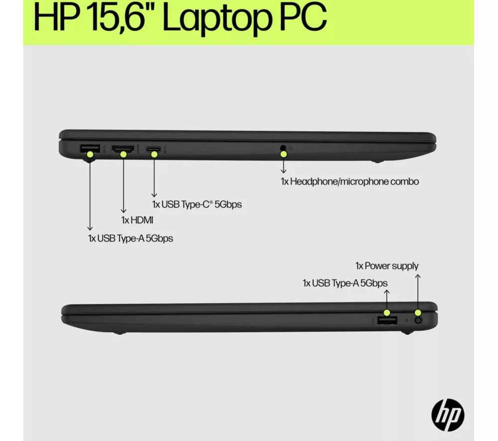 HP 15-fd0554sa 15.6" Laptop - Intel® Core™ i5, 256 GB SSD, Jet Black