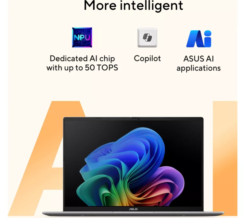 ASUS Vivobook 16 16" Laptop - AMD Ryzen AI 7, 1 TB SSD, Silver