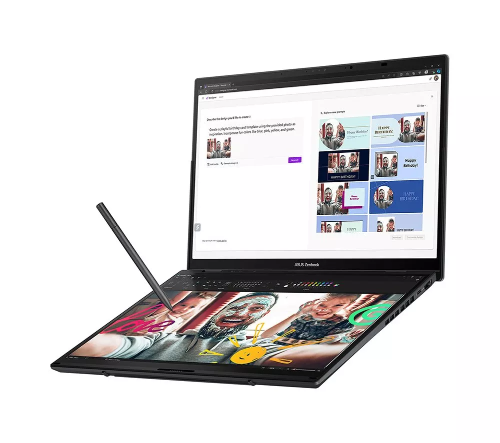 ASUS Zenbook Duo 14" Laptop - Intel® Core™ Ultra 9, 1 TB SSD, Inkwell Grey