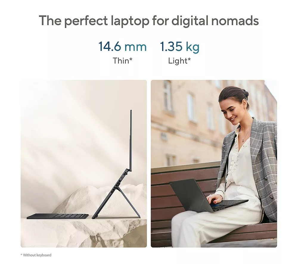 ASUS Zenbook Duo 14" Laptop - Intel® Core™ Ultra 9, 1 TB SSD, Inkwell Grey