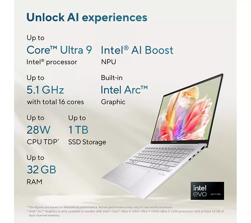 ASUS Zenbook 14 OLED 14" Laptop - Intel® Core™ Ultra 9, 1 TB SSD, Ponder Blue