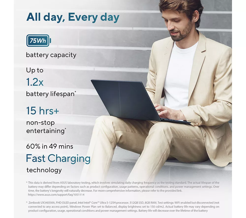 ASUS Zenbook 14 OLED 14" Laptop - Intel® Core™ Ultra 9, 1 TB SSD, Ponder Blue