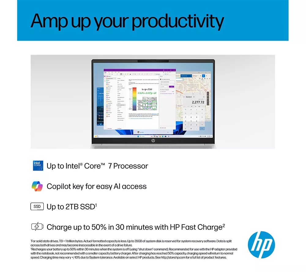 HP OmniBook 5 16" Laptop - Intel® Core™ i7, 512 GB SSD, Silver