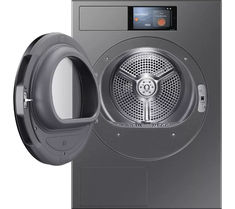 SAMSUNG Series 9 AI Home DV90F09F4SU1 9 kg Heat Pump Tumble Dryer - Dark Steel