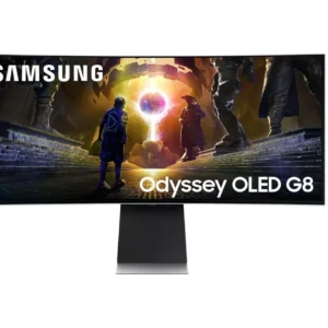 SAMSUNG Odyssey G8 LS34DG850SUXXU Quad HD 34" Curved QD-OLED Smart Gaming Monitor - Silver