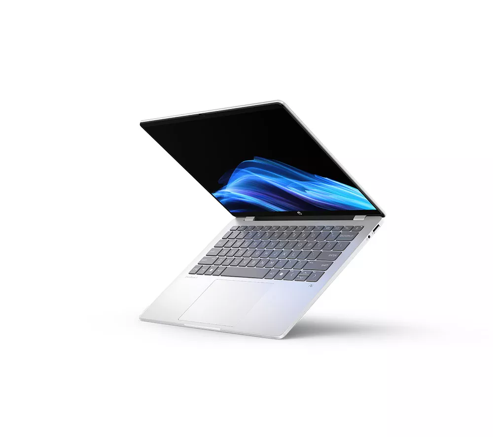 HP OmniBook 5 NGAI 14" Laptop - Snapdragon X1, 512 GB SSD, Glacier Silver