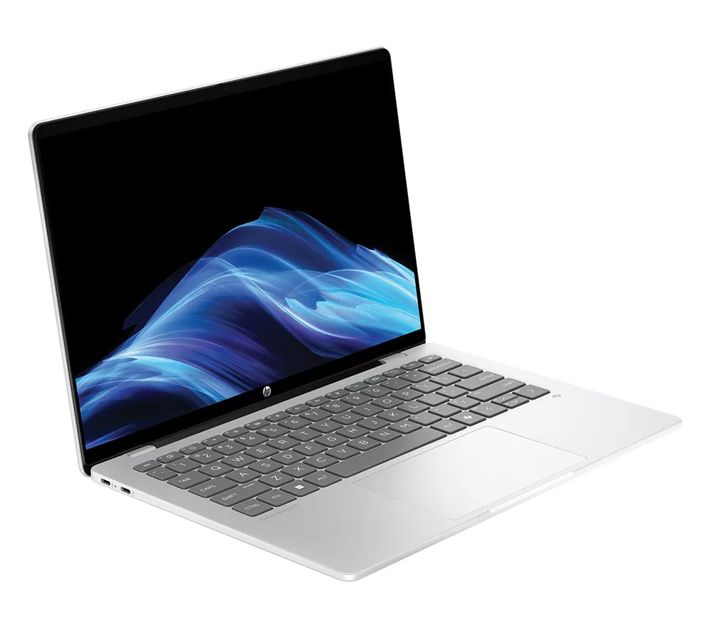 HP OmniBook 5 NGAI 14" Laptop - Snapdragon X1, 512 GB SSD, Glacier Silver