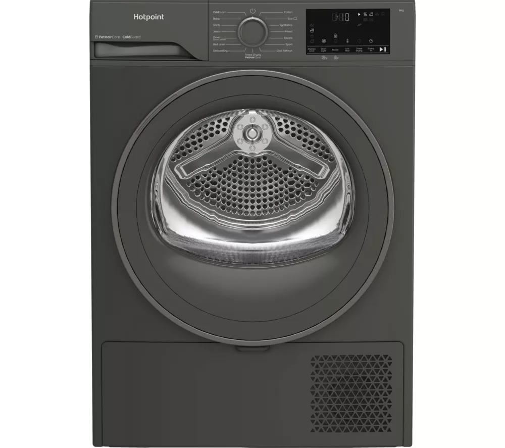 HOTPOINT C HD 93M GG UK 9 kg Heat Pump Tumble Dryer - Dark Grey