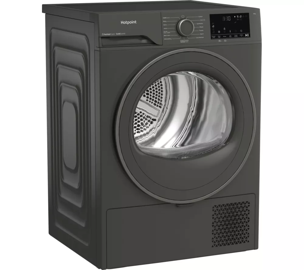 HOTPOINT C HD 93M GG UK 9 kg Heat Pump Tumble Dryer - Dark Grey