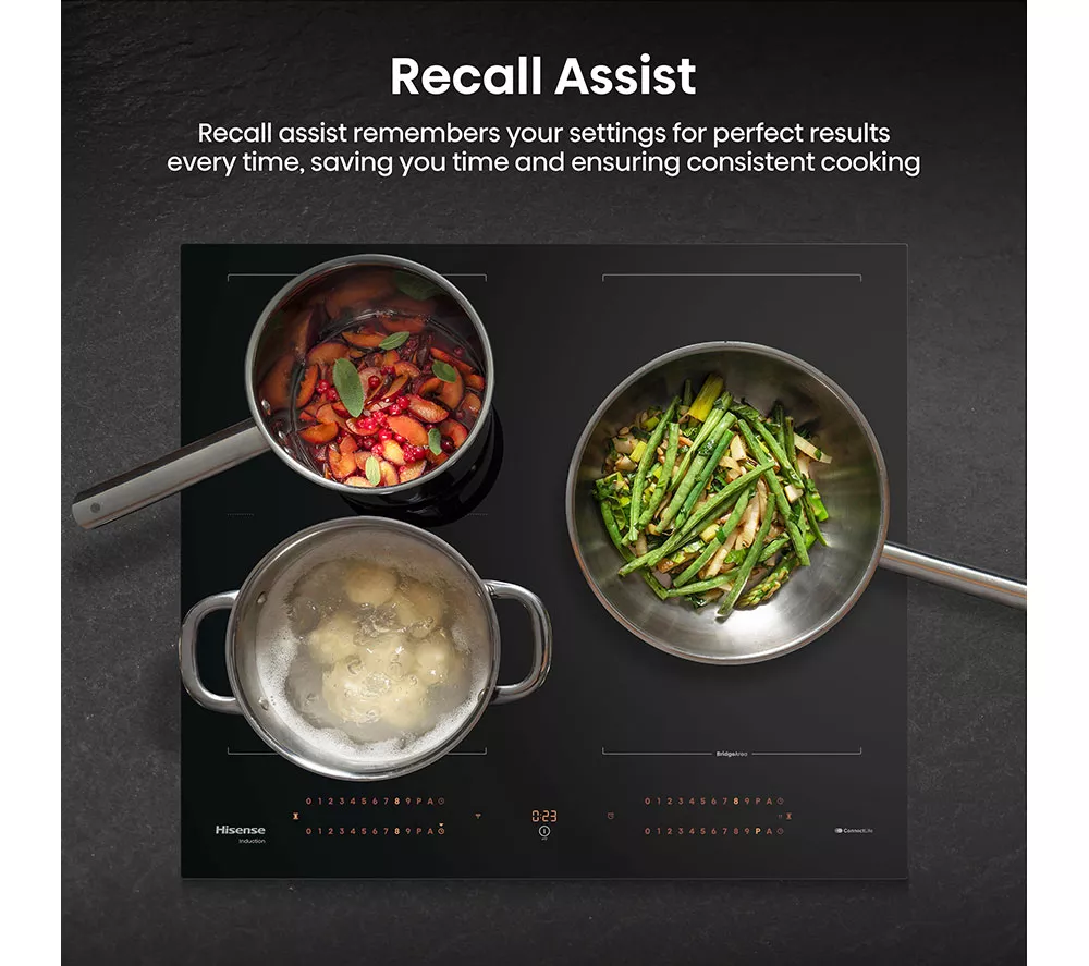 HISENSE Hi8 HI6443BSCWF 60 cm Electric Induction Smart Hob - Black