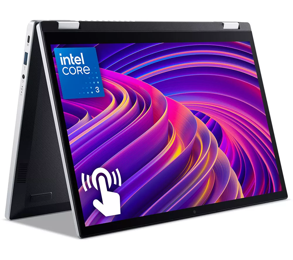 ACER Aspire Go Spin 14 14" 2 in 1 Laptop - Intel® Core™ 3, 256 GB SSD, Silver