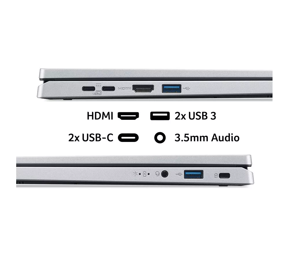 ACER Aspire Go Spin 14 14" 2 in 1 Laptop - Intel® Core™ 3, 256 GB SSD, Silver