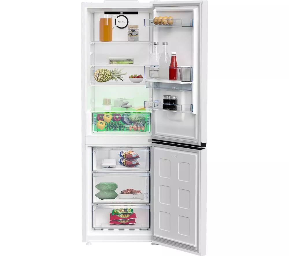 BEKO AeroFlow HarvestFresh CNG4686DVW 60/40 Fridge Freezer - White