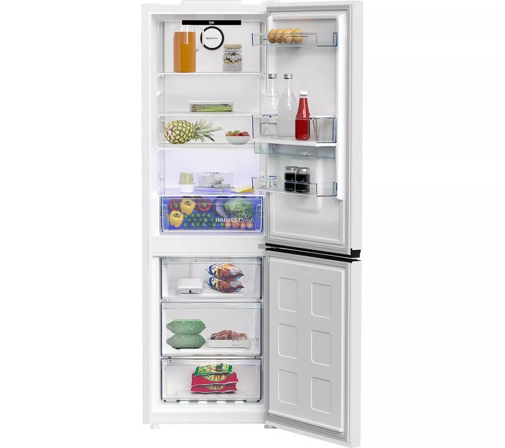 BEKO AeroFlow HarvestFresh CNG4686DVW 60/40 Fridge Freezer - White