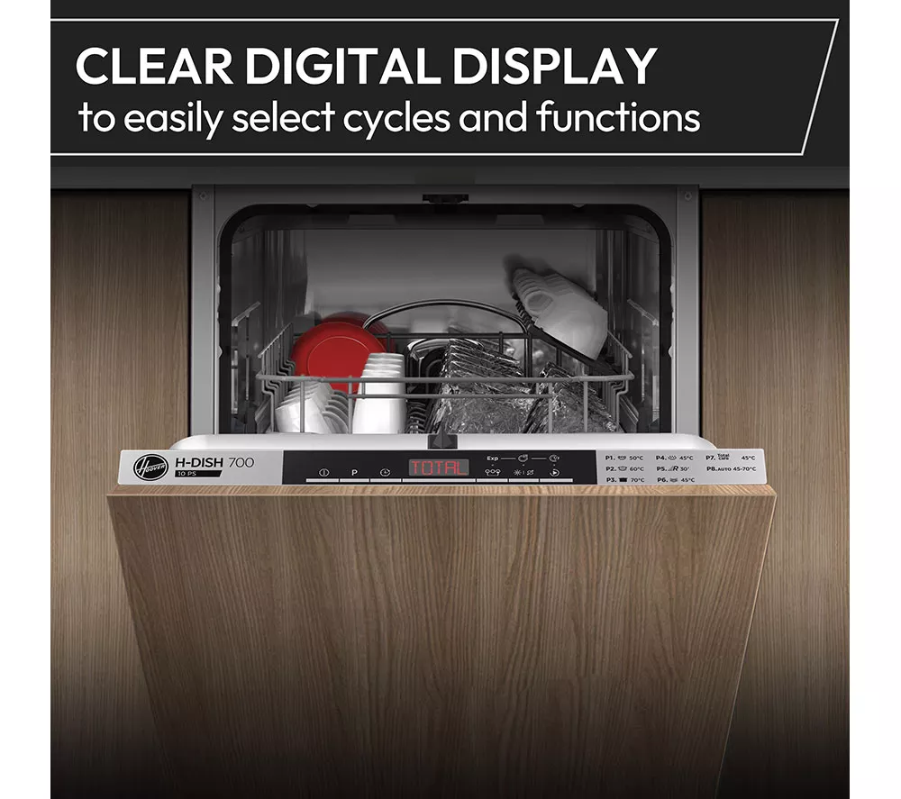HOOVER HI 5C6F0S-80 Full Size Fully Integrated WiFi-enabled Dishwasher